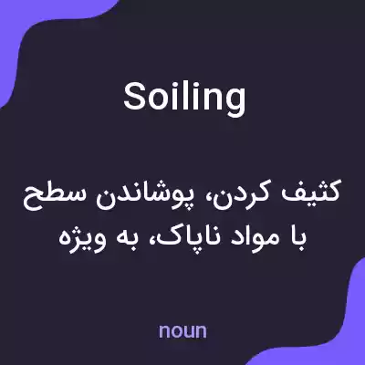 معنی soiling به فارسی