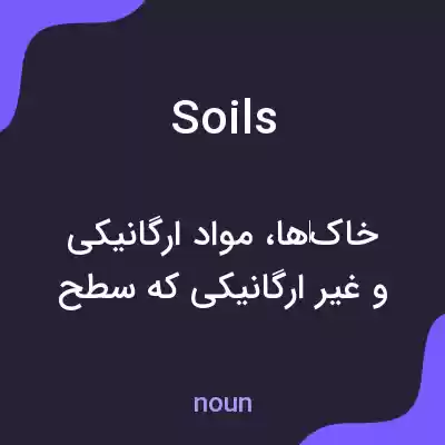 معنی soils به فارسی معنی soils به فارسی