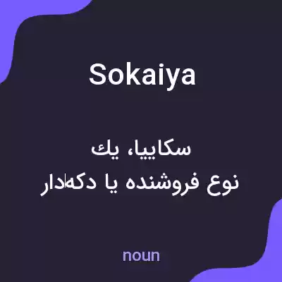 معنی sokaiya به فارسی معنی sokaiya به فارسی