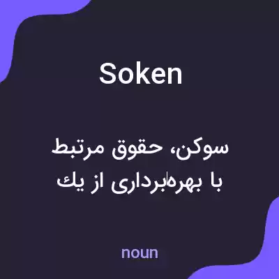 معنی soken به فارسی معنی soken به فارسی