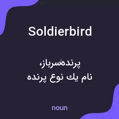 معنی soldierbird به فارسی معنی soldierbird به فارسی