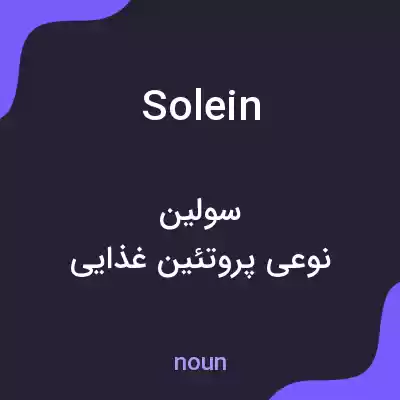 معنی solein به فارسی معنی solein به فارسی