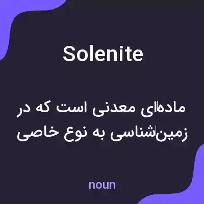 معنی solenite به فارسی معنی solenite به فارسی