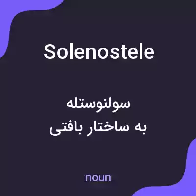 معنی solenostele به فارسی معنی solenostele به فارسی