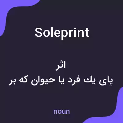 معنی soleprint به فارسی معنی soleprint به فارسی
