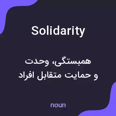 معنی solidarity به فارسی معنی solidarity به فارسی