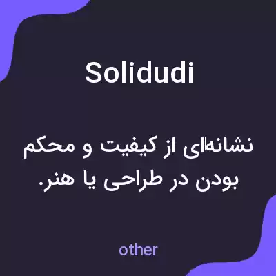 معنی solidudi به فارسی معنی solidudi به فارسی