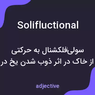 معنی solifluctional به فارسی معنی solifluctional به فارسی
