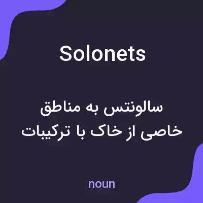 معنی solonets به فارسی معنی solonets به فارسی