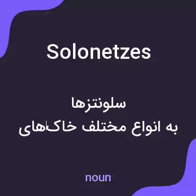 معنی solonetzes به فارسی