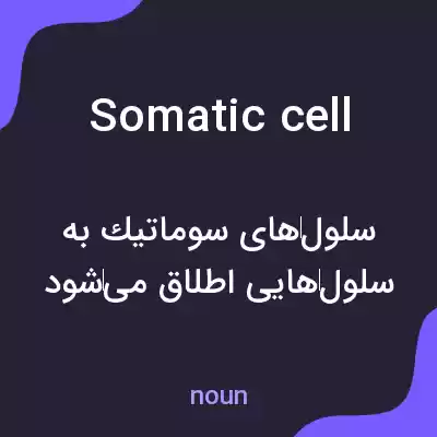 معنی somatic cell به فارسی معنی somatic cell به فارسی