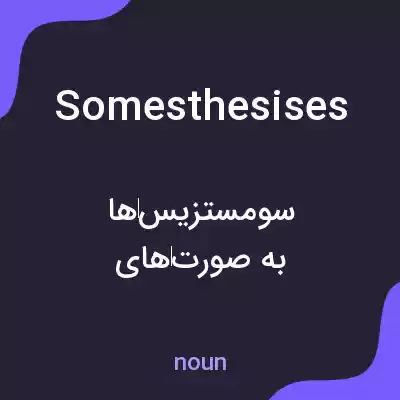 معنی somesthesises به فارسی معنی somesthesises به فارسی