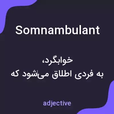 معنی somnambulant به فارسی معنی somnambulant به فارسی