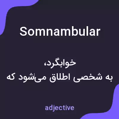 معنی somnambular به فارسی معنی somnambular به فارسی