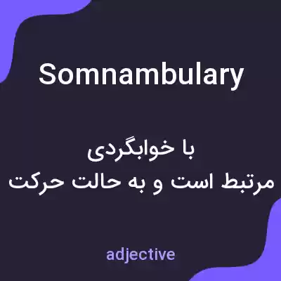 معنی somnambulary به فارسی معنی somnambulary به فارسی