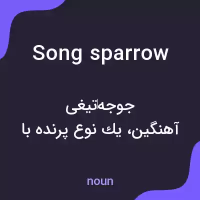 معنی song sparrow به فارسی معنی song sparrow به فارسی