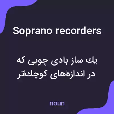 معنی soprano recorders به فارسی معنی soprano recorders به فارسی