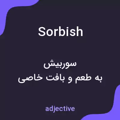 معنی sorbish به فارسی معنی sorbish به فارسی