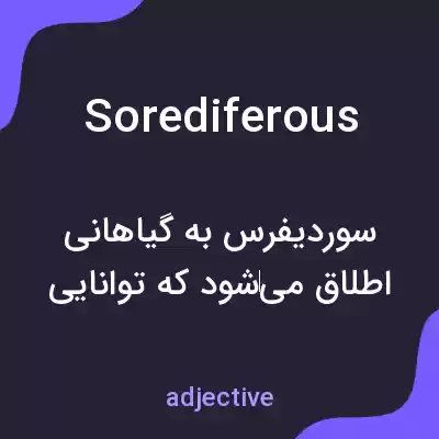 معنی sorediferous به فارسی معنی sorediferous به فارسی