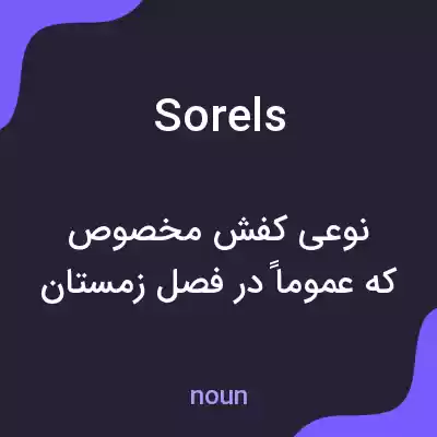 معنی sorels به فارسی معنی sorels به فارسی