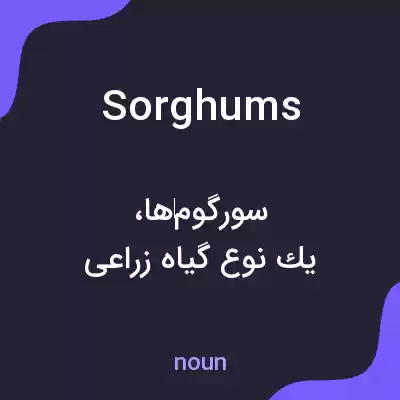 معنی sorghums به فارسی معنی sorghums به فارسی