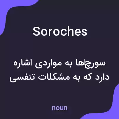 معنی soroches به فارسی معنی soroches به فارسی