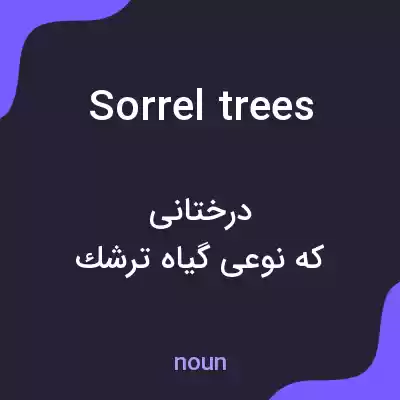 معنی sorrel trees به فارسی معنی sorrel trees به فارسی