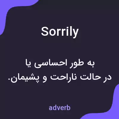 معنی sorrily به فارسی معنی sorrily به فارسی