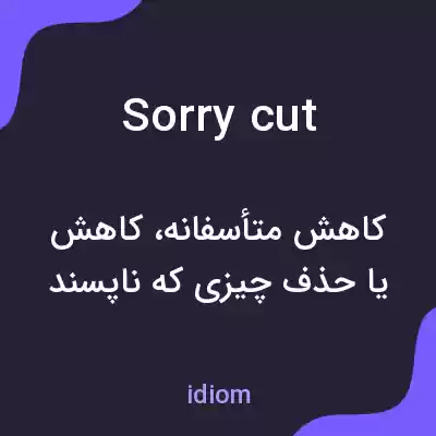 معنی sorry cut به فارسی معنی sorry cut به فارسی