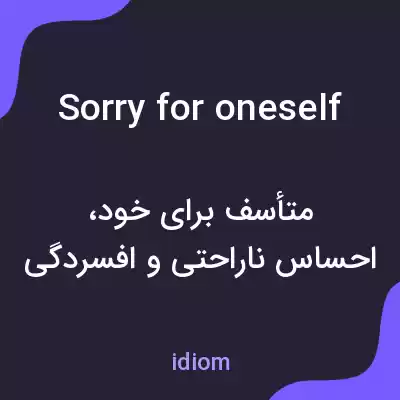 معنی sorry for oneself به فارسی معنی sorry for oneself به فارسی
