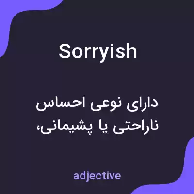 معنی sorryish به فارسی معنی sorryish به فارسی