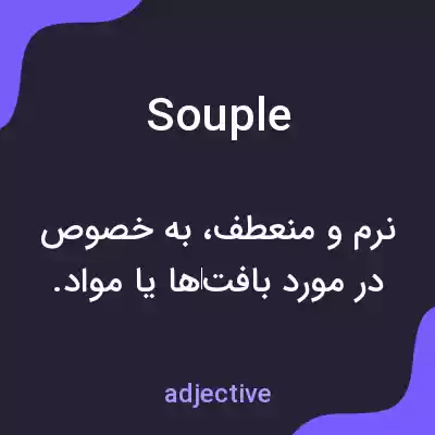 معنی souple به فارسی معنی souple به فارسی