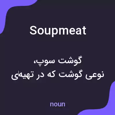 معنی soupmeat به فارسی معنی soupmeat به فارسی