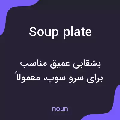 معنی soup plate به فارسی معنی soup plate به فارسی