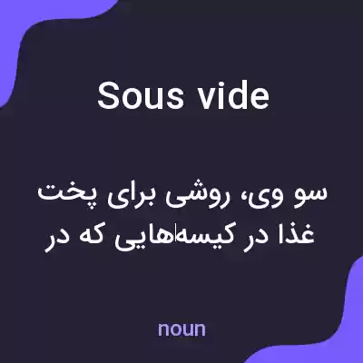 معنی sous vide به فارسی معنی sous vide به فارسی