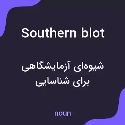 معنی southern blot به فارسی معنی southern blot به فارسی