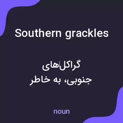 معنی southern grackles به فارسی