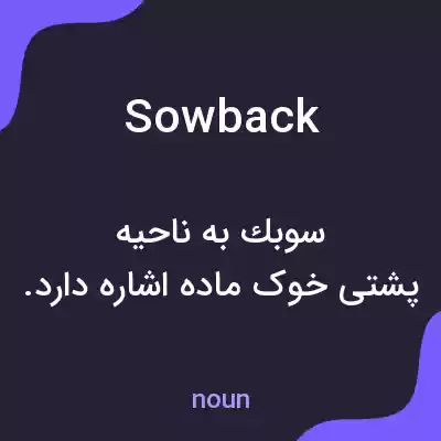 معنی sowback به فارسی معنی sowback به فارسی