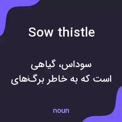 معنی sowthistle به فارسی معنی sowthistle به فارسی