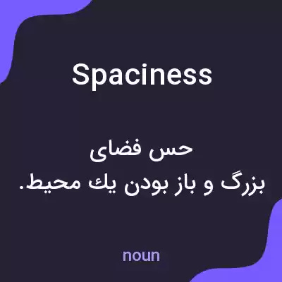 معنی spaciness به فارسی معنی spaciness به فارسی