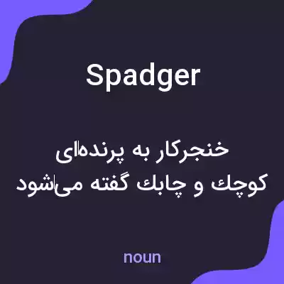 معنی spadger به فارسی معنی spadger به فارسی