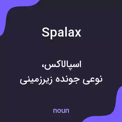 معنی spalax به فارسی معنی spalax به فارسی