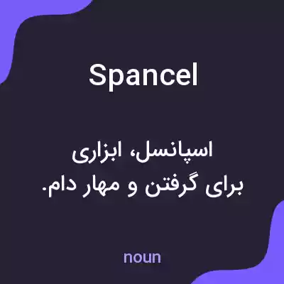 معنی spancel به فارسی معنی spancel به فارسی