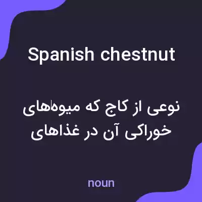 معنی spanish chestnut به فارسی معنی spanish chestnut به فارسی