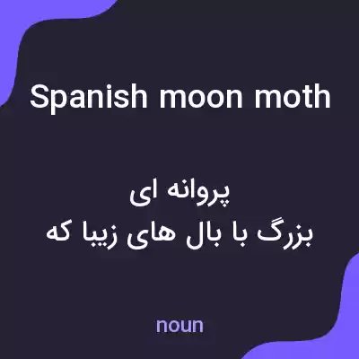 معنی spanish moon moth به فارسی