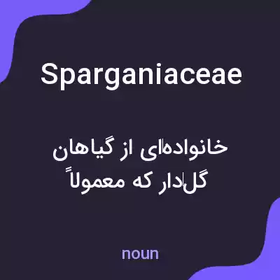 معنی sparganiaceae به فارسی معنی sparganiaceae به فارسی