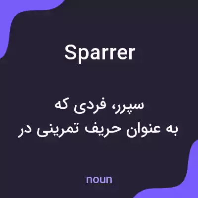 معنی sparrer به فارسی معنی sparrer به فارسی