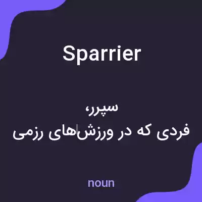 معنی sparrier به فارسی معنی sparrier به فارسی