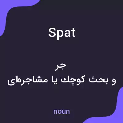 معنی spat به فارسی معنی spat به فارسی