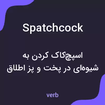 معنی spatchcock به فارسی معنی spatchcock به فارسی